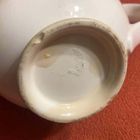 White & Robin Egg Blue Ceramic  Creamer - Picture 3 of 5